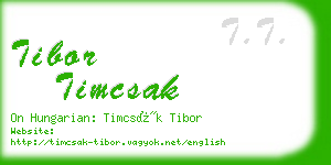 tibor timcsak business card